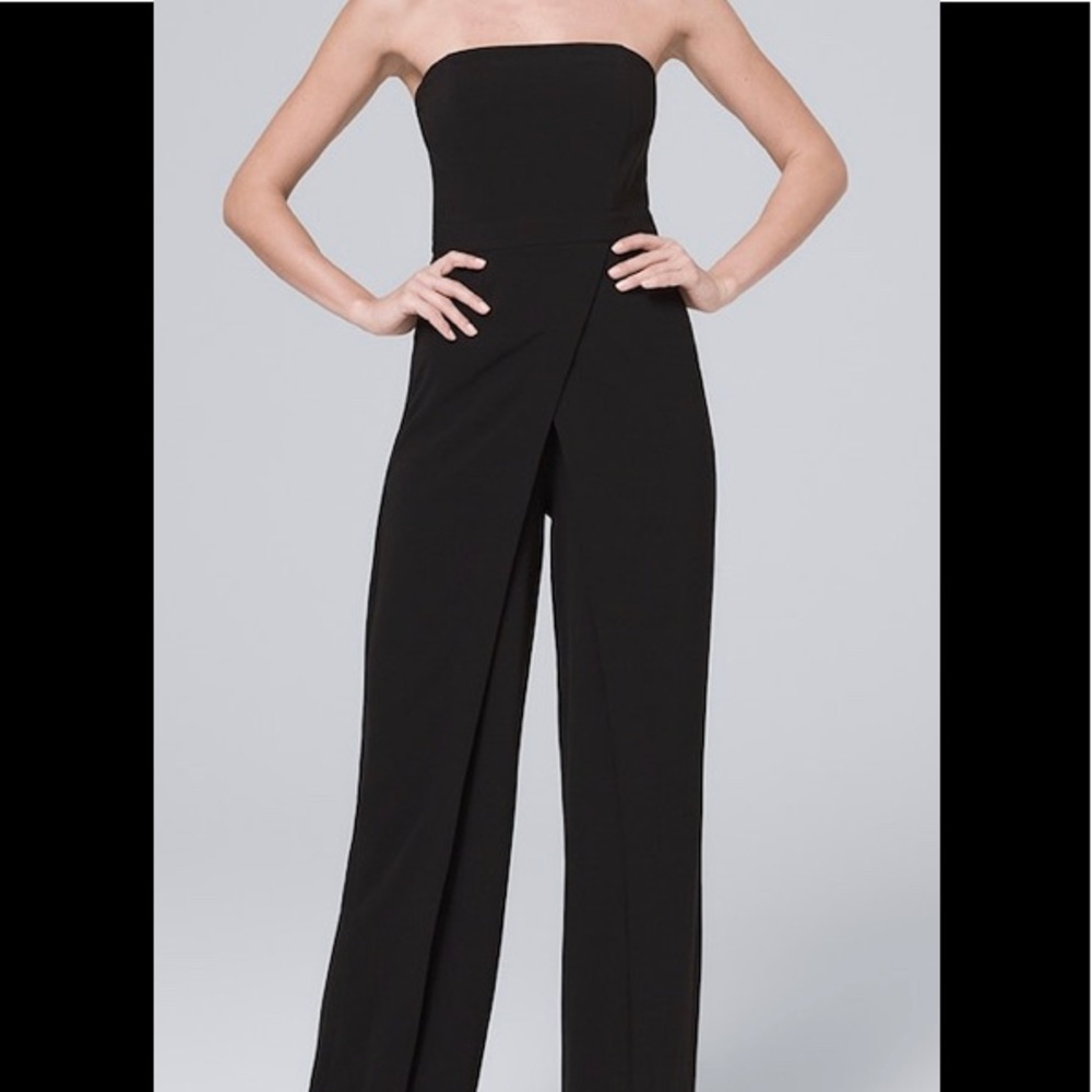 Black strapless jump suit